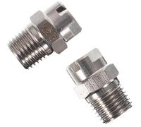 SHINEOFI Boquilla Nebulizadora Conector de 1/4 Pulgada 2 Piezas de Acero Inoxidable Anti Óxido y Pulverización de Agua a Baja Presión para Aplicaciones de Lavado y Jardinería