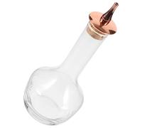 SHINEOFI Botella de Vidrio para Bitters de Bar 90Ml con Tapa Rosa Dorada Cierre Hermético y Multifuncional para Cócteles Accesorios para Vino y Coctelería Profesional