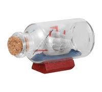 SHINEOFI Botella Decorativa de Vidrio Barco Náutico en Miniatura, Diseño Oceánico, Adorno de Escritorio para Hogar y Oficina, Recuerdo Temático de Barco Pirata, Decoración para Adultos