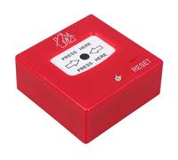 SHINEOFI Botón de Alarma de Emergencia Manual para Espacios Públicos y Fábricas, Diseño de Alta Visibilidad en Plástico Rojo Intuitiva y Fácil Activación