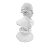 SHINEOFI Busto de Mozart de Resina Sintética 15 CM Estatua Blanca de Yeso Figura Decorativa Europea para Hogar y Estudio Escultura Artística para Dibujo y Decoración
