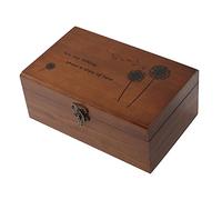 SHINEOFI Caja Costurero Vintage De Madera - Organizador De Costura Con DiseñO Retro, Ideal Para Hogar Y Regalo, 21.5X13.5X9Cm