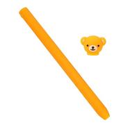 SHINEOFI Caja de la Pluma de Manzana Grifo bolígrafo lápiz para Estuche para lápiz Funda de Soporte de Silicona para lápiz óptico Piel de lápiz óptico Soporte para lápiz Orange