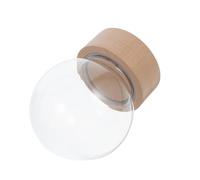 SHINEOFI Caja de Música con Bola de Nieve de Vidrio Transparente, Bola de Nieve Vacía de Cristal para Manualidades, Diseño Esférico con Base de Madera, Adecuado para Decoración