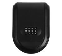 SHINEOFI Caja de Seguridad Mural para Llaves con Combinación Reiniciable Caja Organizadora de Llaves en ABS Negra Resistente para Uso Exterior Armario para Almacenamiento Seguro Montaje en