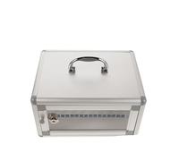 SHINEOFI Caja de Seguridad para Teléfono Móvil con 8 Ranuras Cuerpo de Aleación de Aluminio Transparente Cerraduras Individuales Portatil para Aula y Gestión Segura de Dispositivos