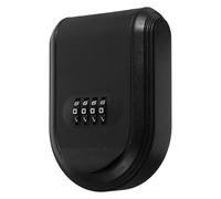 SHINEOFI Caja Fuerte para Llaves con Código Resistente al Exterior Montaje Mural con Tornillos Almacenamiento Seguro y Gestión Organizada para Hogar y Coche Caja Cerradura Negra de