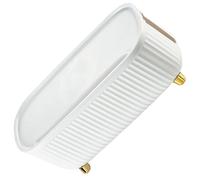 SHINEOFI Caja Organizadora para en Hogar Caja de Gestión de Cables de Hips Tapa de Bambú Color Blanco Gran Capacidad para Almacenamiento y Orden en Oficina y Casa