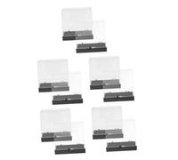 SHINEOFI Caja Transparente Para Exhibición De Minerales Cuadrada Juego De Base Ligera Y Portátil Para Coleccionables 2 Piezas X 5