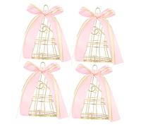 SHINEOFI Cajas De Para Bodas 4 Cajas Decorativas Con Forma De Jaula De Pájaros Para Dulces Para Decoración De Recepción De Bodas