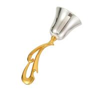 SHINEOFI Campana de Mano de Aleación de Zinc Campana Fuerte para Servicio y Llamadas Timbre Decorativo Portátil para Restaurantes Bodas Aulas y Atención a Personas Mayores