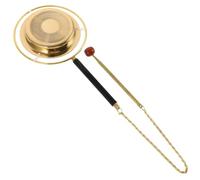 SHINEOFI Campana de Mano de Latón Dorado para Budistas, Instrumento Musical Tonos Claros y Purificación del Entorno, Adecuado para Suministros de Templos Budistas