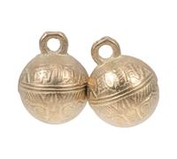 SHINEOFI Campanas para Mascotas de Cobre 38 MM 2 Piezas Campanas Colgantes para Perros Sonido Nítido Accesorio Decorativo Resistente para Collares Suministros para Mascotas Pequeñas