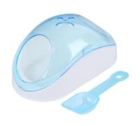 SHINEOFI Casita para Hámster y Chinchilla Set con Pala para Arena Baño Semitransparente Azul Portátil y Seguro para Pequeñas Adecuado para Casa y Color Aleatorio Color Aleatorio
