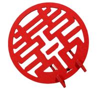 SHINEOFI Centro de Mesa Doble XI de Fieltro Suave para Decoración Tradicional China de Bodas Rojas y Habitaciones Nupciales Adorno Festivo para Bodas Chinas y Año Chino