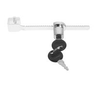 SHINEOFI Cerradura de alta seguridad para puerta corrediza de vidrio, acero inoxidable, 1 juego, cilindro de 20 mm, para congelador, refrigerador y vitrina de cristal