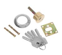 SHINEOFI Cerradura de Puerta Exterior Interior Cerradura Antirrobo de Cobre con Llaves Compatible con Puertas de Madera Hierro y Entrada Principal Diseño Moderno y Resistente para Seguridad