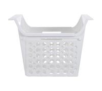 SHINEOFI Cesta Organizador Ajustable de Almacenamiento Expandible para Congelador y Antideslizante de Plástico Blanco 44x22.5x22.5cm para Refrigerador y Uso Doméstico