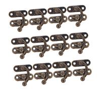 SHINEOFI Cierre Para Armario Antiguo De Bronce Vintage, Gancho Artesanal Derecho De 23x26mm, Herrajes Para Cajas De Madera y Joyeros, Pack De 20 Unidades, Uso Diy Para Maletas y Muebles