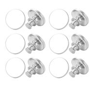 SHINEOFI Cierres Magnéticos para Cortinas 25 MM 6 Pares 12 Pcs de Hebillas Magnéticas Desmontables sin Taladro Imanes para Pesas de Cortina Cierre Botón Magnético para Sala