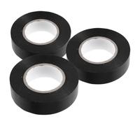 SHINEOFI Cinta Aislante Negra de PVC 15Mm X 10m Juego de 3 Rollos Resistente a Alta Temperatura para Cableado Eléctrico y Arneses de Automoción Cinta Adhesiva para Protección y