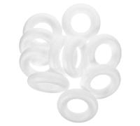 SHINEOFI Círculo de espuma blanco 10 piezas para manualidades de bricolaje, se puede fijar, decoración de árbol de Navidad