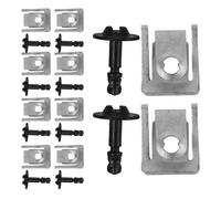 SHINEOFI Clips de Fijación para Bandeja Inferior de Aluminio Tornillos para Protección del Capó del Motor Kit de 10 Piezas para Sujeción Segura y Accesorios de Recambio para Coche