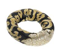 SHINEOFI Cojín De Brocado Para Cuenco Redondo Hecho A Mano Para 10 Cm De Diámetro Color Negro