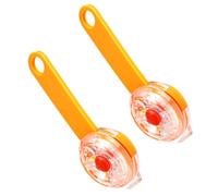 SHINEOFI Colgante Luminoso para Perro Luz Naranja, Material Plástico, Anillo Flexible y Parpadeo Rápido, Incluye Cable USB para Seguridad Nocturna al Aire Libre, Pack de 2 Piezas