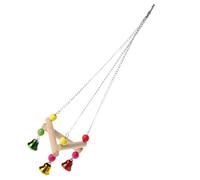 SHINEOFI Columpio de Madera para Loros Pequeño Juguete Divertido para Pájaros Diseño Triangular Accesorio para Jaulas Que Fomenta el Ejercicio Coordinación de Aves Pequeñas