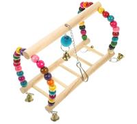 SHINEOFI Columpio de Madera para Pájaros Pequeño, Juguete para Loros y Mascotas, Promueve Ejercicio y Masticación, Adecuado para Jaula y Juego Interactivo
