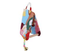 SHINEOFI Columpio para Pájaros Pequeño 15X24 CM con Doble Capa de Algodón y Estructura Triangular Perchero para Loros y Juguete Colgante para Mascotas Adecuado para Juego Equilibrio y