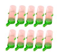 SHINEOFI Comedero Automático Portátil para Loros Medianos Verde 10 Piezas Salida de Agua Pequeña para Evitar Derrames Fácil de Limpiar Adecuado para Aves Pequeñas y Uso Dentro o Fuera