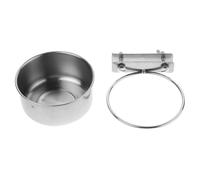 SHINEOFI Comedero Colgante Elevado para Perros y Gatos Acero Inoxidable Doble Tornillo de Fijación Cuencos Aptos para Lavavajillas Plato Antivolcaduras Adecuado para Mascotas Pequeñas
