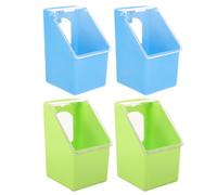 SHINEOFI Comedero Colgante para Pájaros y Codornices de Plástico PP Gran Capacidad, Práctico y Fácil de Instalar para Jaulas Exteriores, Pack de 4 Unidades