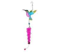 SHINEOFI Comedero De Cristal para Colibríes Colgante para Ventana Exterior Bebedero De Cristal para Colibríes Recipiente para Agua Bebedero Azul