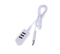 SHINEOFI Concentrador 3usb Multipuerto 3a para Escritorio y Portátil, Diseño Compacto Chip Profesional, Transmisión de Datos Rápida y Estable, Línea de Extensión de 1,2 M para Uso en Oficin