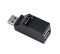 SHINEOFI Concentrador USB 2.0 De 3 Puertos, Adaptador USB Mini para Pc y Portátiles, Plug and Play, Compatible Discos Duros y Periféricos, Sin Fuente Externa, Color Negro