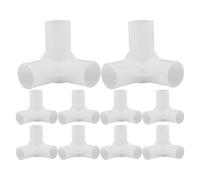 SHINEOFI Conectores para Zapateros de Armario 10 Piezas, Herrajes de Plástico de 25 Mm Triple Vía, Accesorios de Ferretería para Muebles y Organizador de Dormitorio Portátil