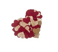 SHINEOFI Confeti de Corazón de Amor para Fiestas y Bodas 60 Piezas de Confeti Mini en Rosa y Dorado Brillante Decoración para Cumpleaños y San Valentín y Seguro para Color Aleatorio
