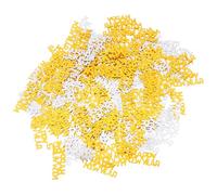 SHINEOFI Confeti de Plástico para Fiesta de Año 450 Piezas Letras y Confeti Metálico Dorado y Plateado Decoración de Mesa Festiva para Celebración y Eventos
