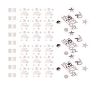 SHINEOFI Confeti para Fiesta de Cumpleaños 70 Años 45 G Lentejuelas Brillantes en Color Rosa Dorado Mezcla de Estrellas y Círculos para Decoración de Mesas Festivas