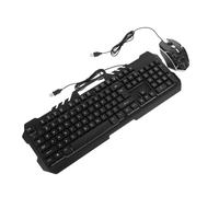 SHINEOFI Conjunto De Teclado Mecánico Retroiluminado y Ratón USB Cómodo Teclado con Ratón para Retroiluminado para Trabajo