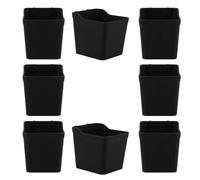 SHINEOFI Contenedores para Tablero Perforado 8 Piezas Color Negro Organizador Multifuncional ABS para Garaje Taller y Oficina Accesorios para Almacenamiento y Orden en Casa