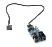 SHINEOFI Convertidor de Concentrador USB Pines Tarjeta de Extensión de Conector USB para Duplicar Puertos Ordenadores de Sobremesa Accesorio de Computadora