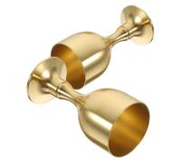 SHINEOFI Copas de Latón Vintage Pequeñas de 20 G Juego de 2 Copas Pie para Ofrendas Budistas Vaso Decorativo de Metal para Rituales y Ceremonias Hogar