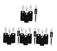 SHINEOFI Cordón De La Pluma Titular De La Tarjeta De Cordón Portalápices para Keychains Organizador De Bolsillo Bolígrafo Retráctil Llavero del Titular PU 4 Piezas X 4