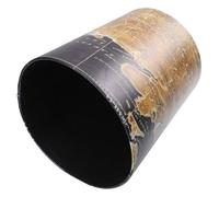 SHINEOFI Cubo de Basura Redondo Retro de Cuero sin Tapa Patrón de Mapa Contenedor de Residuos para Baño Dormitorio y Oficina Almacenamiento Práctico y Decorativo