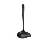 SHINEOFI Cuchara de Acero Inoxidable con Diseño Ergonómico Mango para Sopa y Hot Pot Utensilio Multifuncional de Mesa Color Negro Acabado Pulido y Apariencia Atractiva