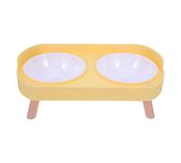 SHINEOFI Cuenco Alto para Mascotas Soporte de Plástico Diseño Antideslizante y Antiderrames Comedero Elevado para Gatos y Perros Pequeños para Comederos de Plástico